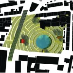 Plan conceptuel du projet: un jardin labyrinthe